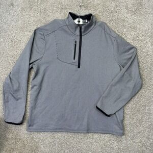 RLX Ralph Lauren Quarter Zip Pullover Mens XXL Grey Micro Pattern Golf Tech Top